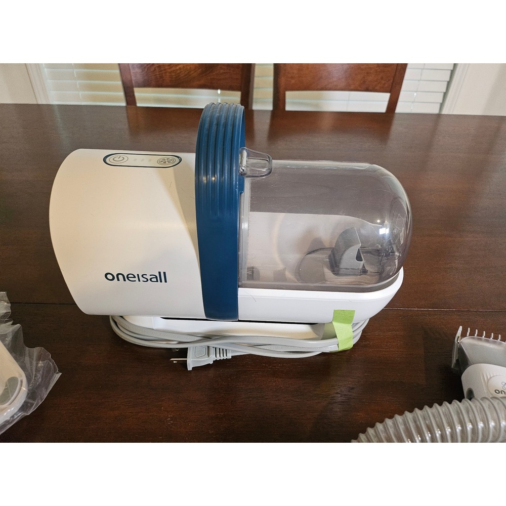 Oneisall Pet Grooming Vacuum LM2 Dogs Cats White Blue Professional Grooming Kit